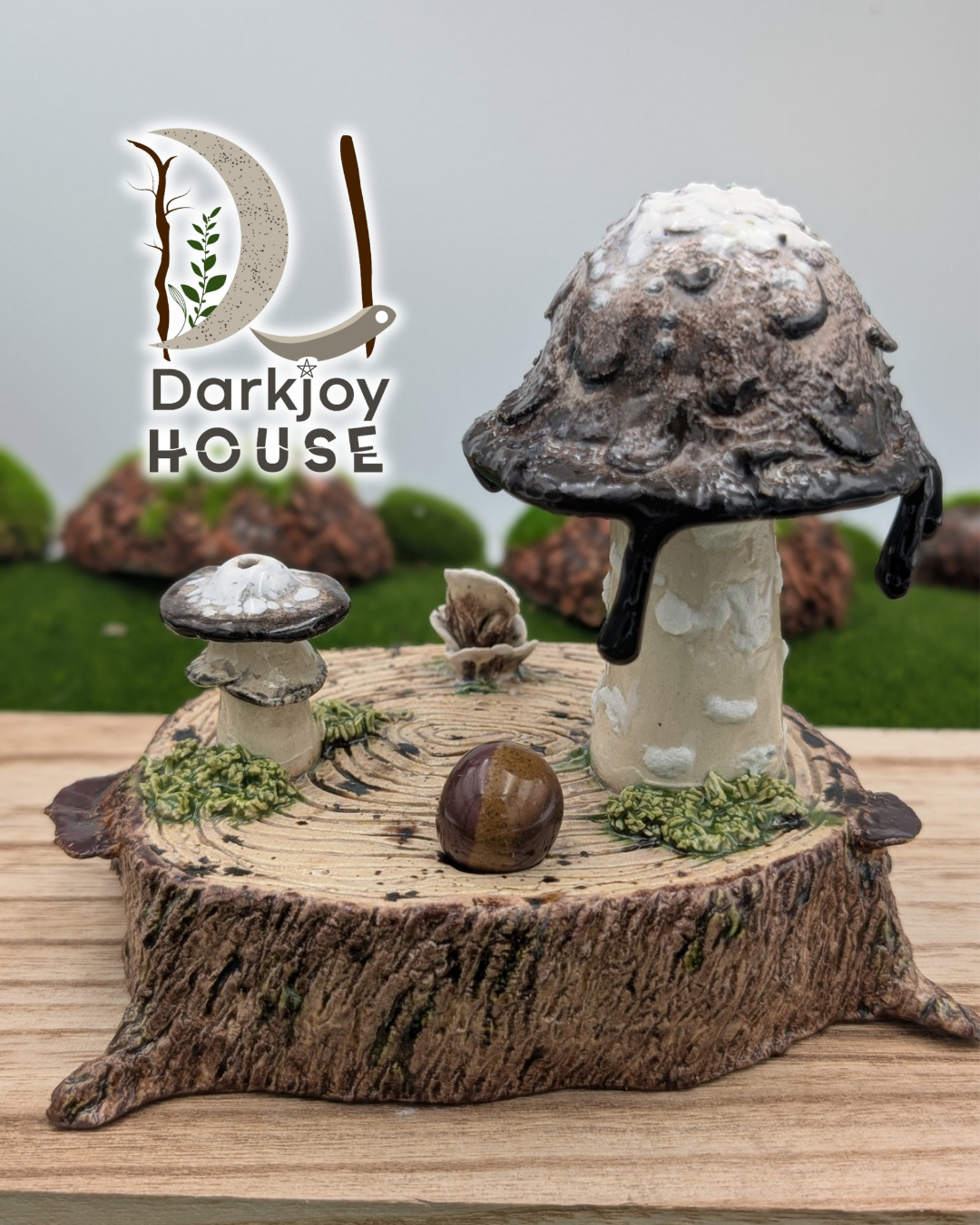 Inky Cap Mushroom Mini Altar- Enchanted Forest Collection
