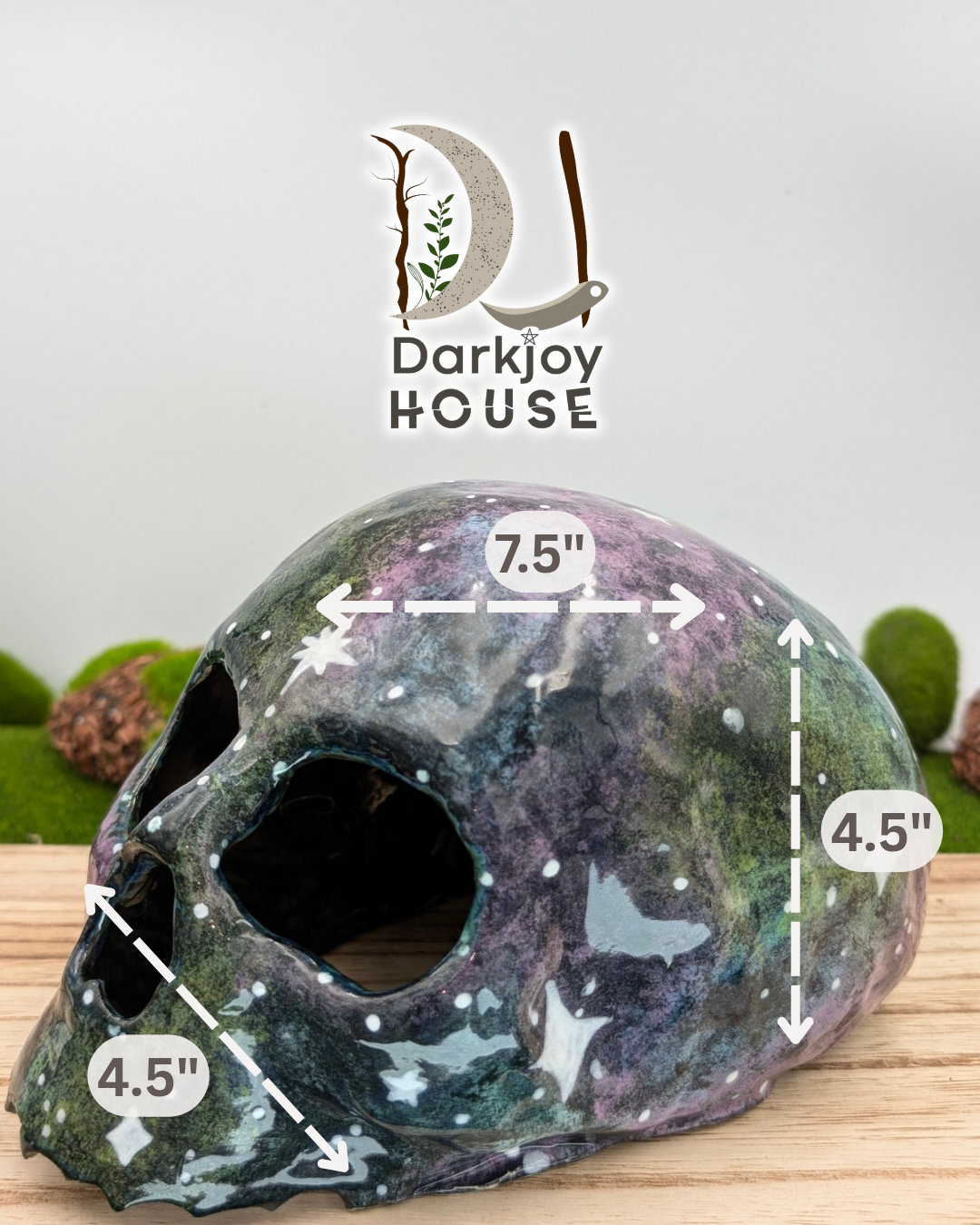 Galaxy Skull Candle Lamp