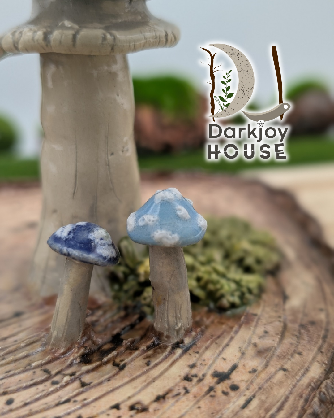 Indigo Mushroom Mini Altar- Enchanted Forest Collection