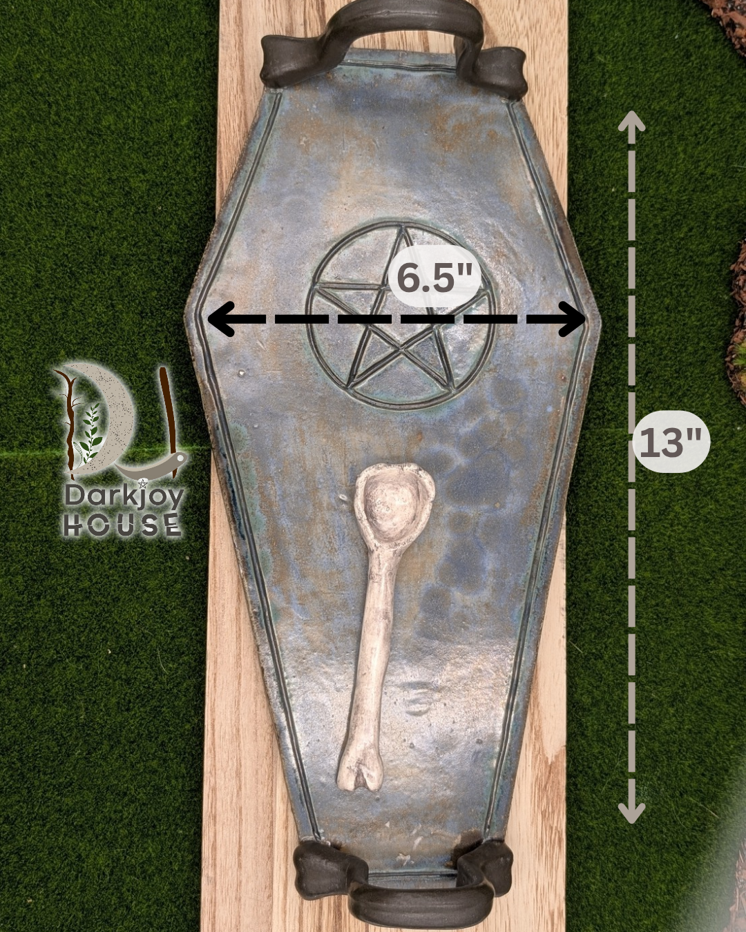 Coffin Charcuterie Tray with Spoon