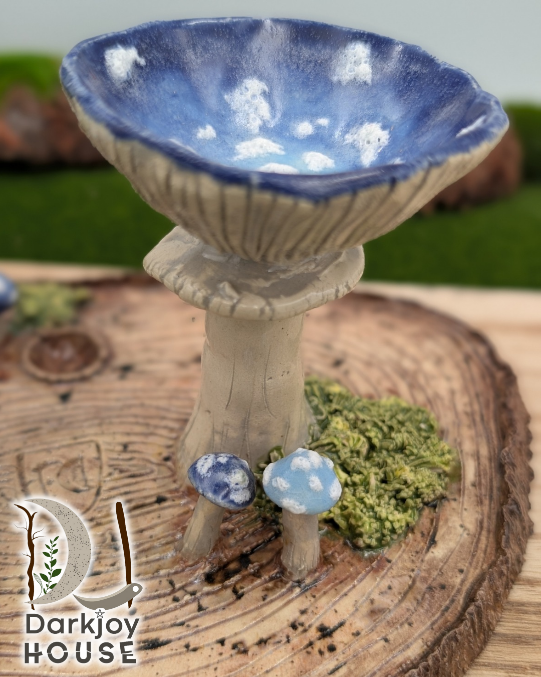 Indigo Mushroom Mini Altar- Enchanted Forest Collection