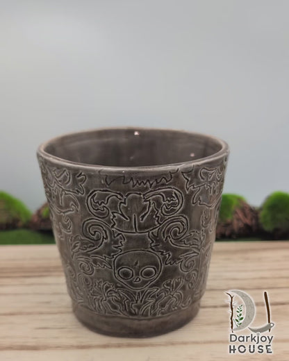 Botanical Goth Mug With Matching Saucer