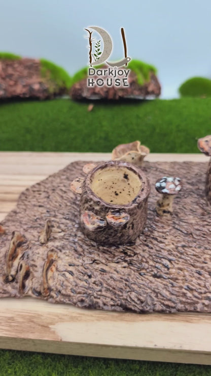 Enchanted Forest Centerpiece – Candle & Incense Holder