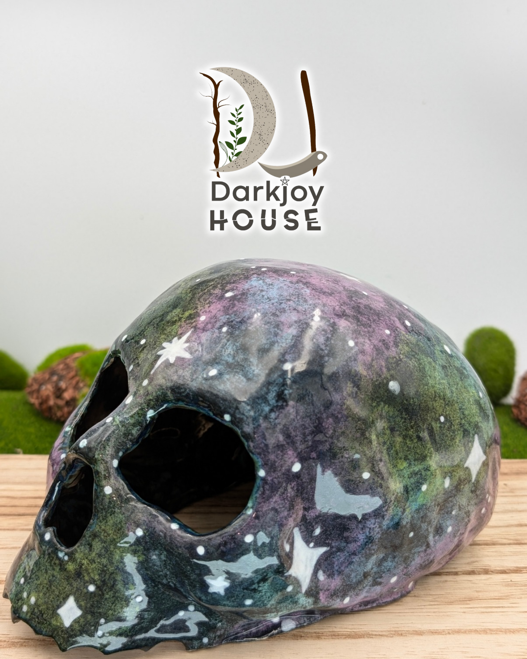 Galaxy Skull Candle Lamp