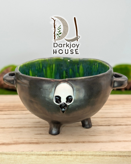 Raven Skull Mini Cauldron
