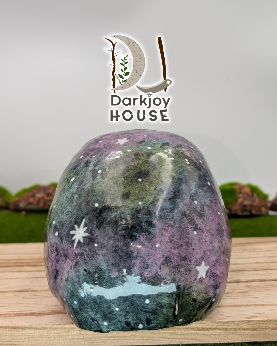 Galaxy Skull Candle Lamp