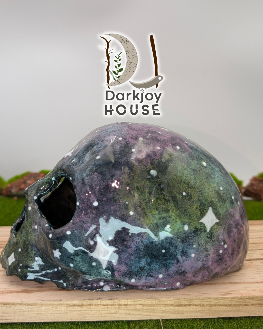 Galaxy Skull Candle Lamp