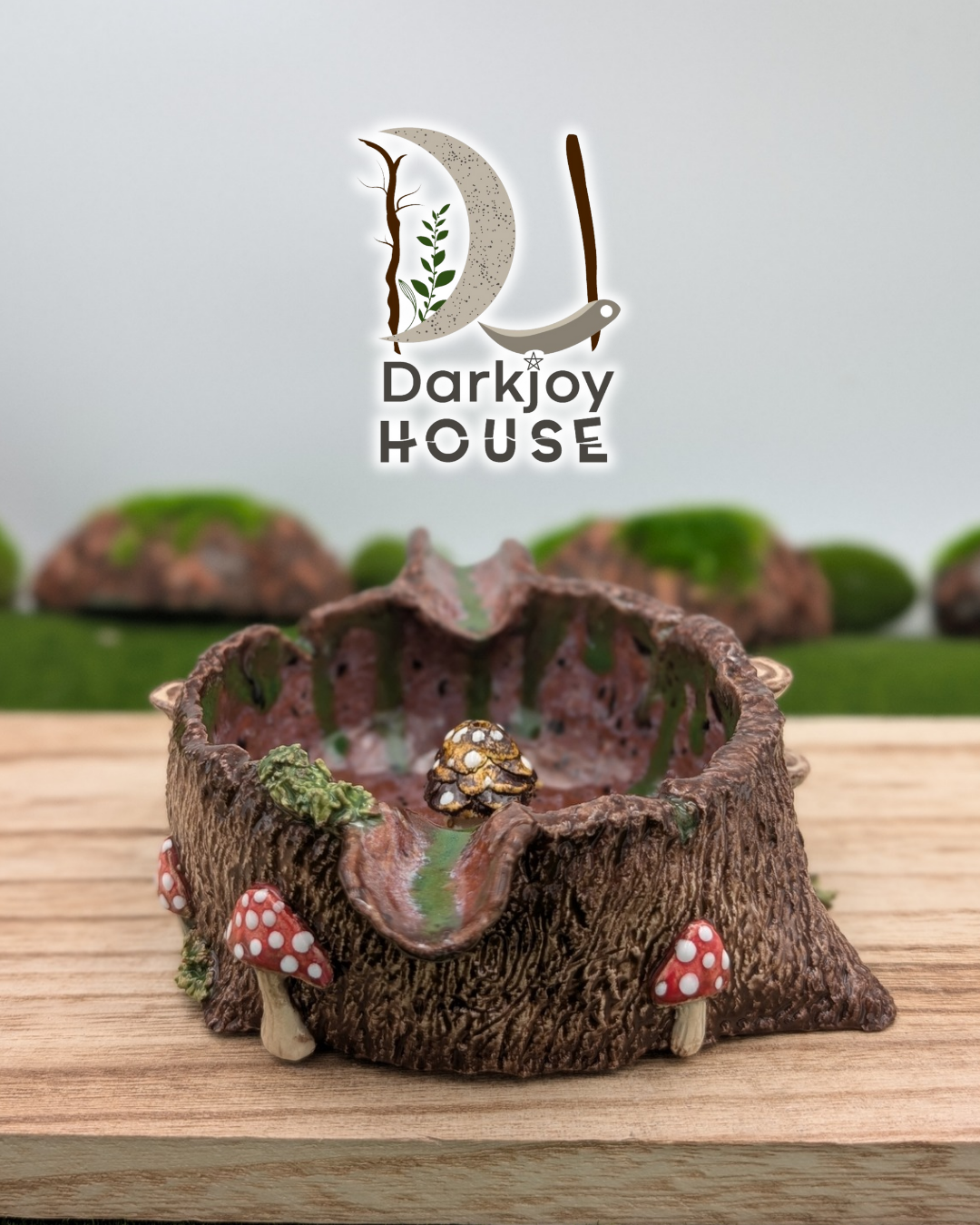 Tree Stump Ashtray- Enchanted Forest Collection