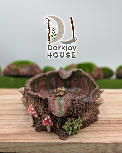 Tree Stump Ashtray- Enchanted Forest Collection