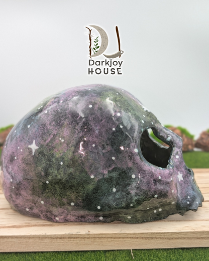 Galaxy Skull Candle Lamp