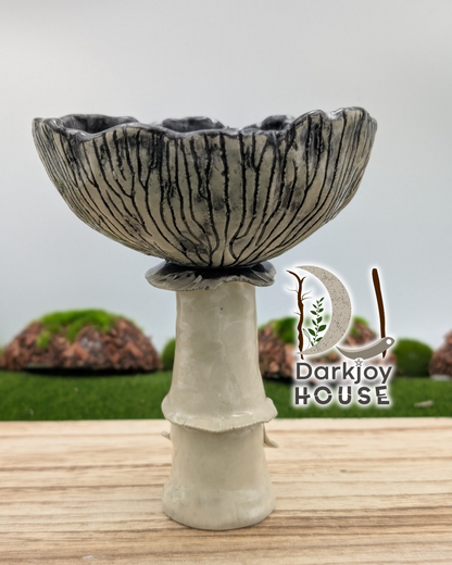 Shadow Cap Pedestal Bowl -Enchanted Forest Collection