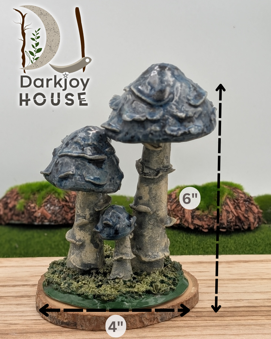 Midnight Mushroom Trio -Enchanted Forest Collection
