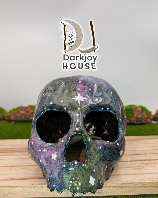 Galaxy Skull Candle Lamp